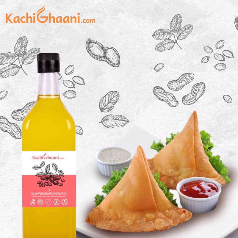 Cold Pressed Groundnut Oil with Samosa